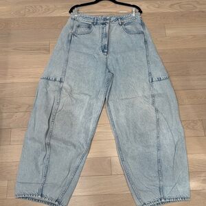 Tibi Faded Blue Denim Jeans